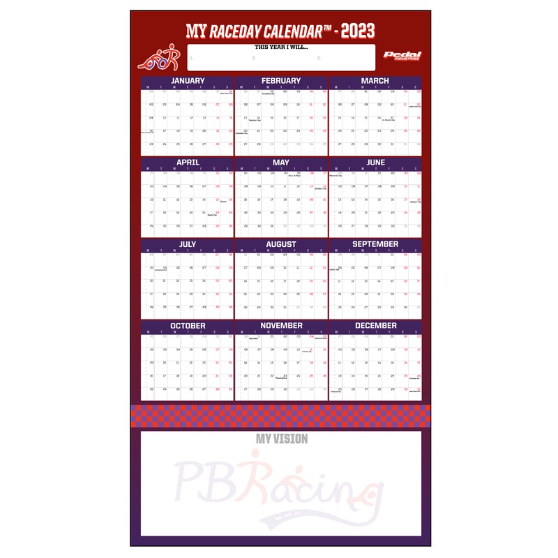 Personal Best Racing 2024 MY RACEDAY CALENDAR