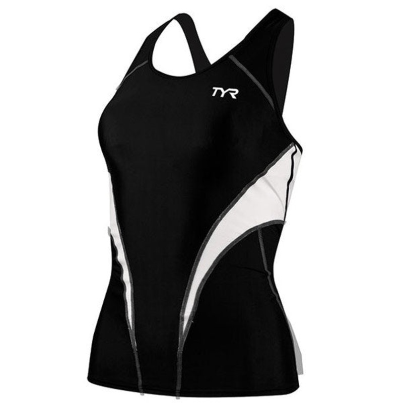 TYR Competitor Fitted Tankini Black / Light Blue