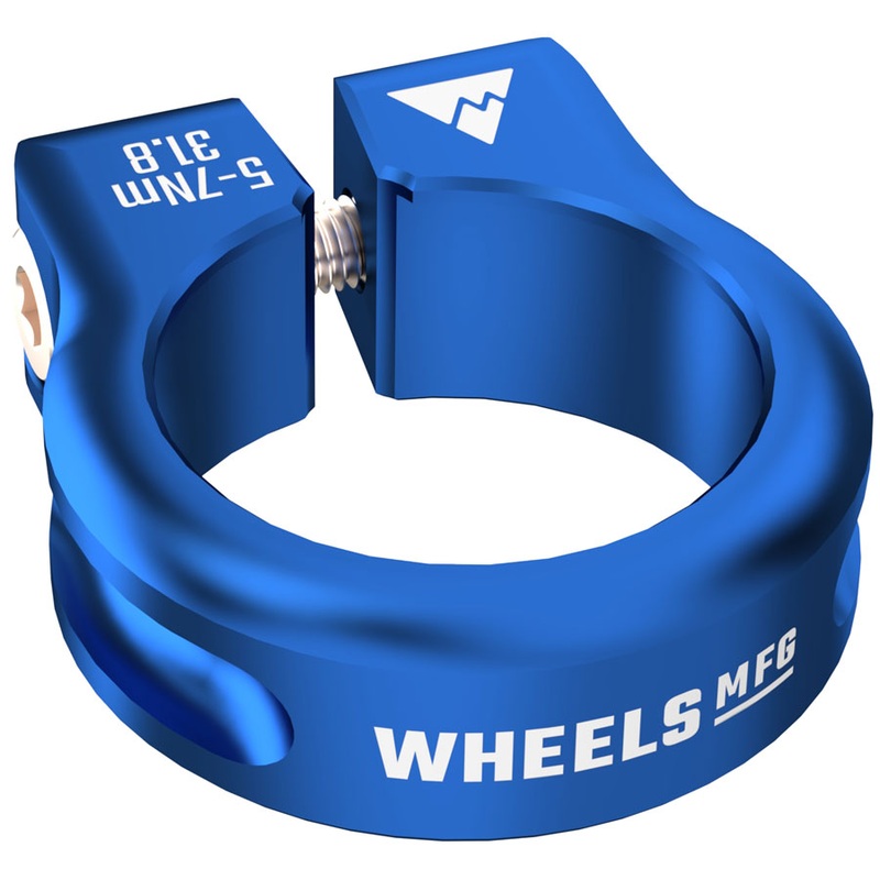 Wheels Manufacturing Seatpost Clamp – 31.8mm, Bolt-On, Blue