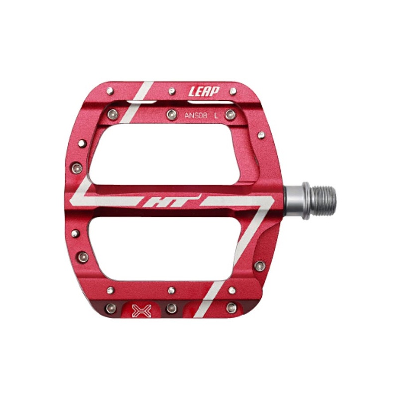 HT Components ANS08 Leap Platform Pedals Body: Aluminum Spindle: Cr-Mo 9/16” Red Pair