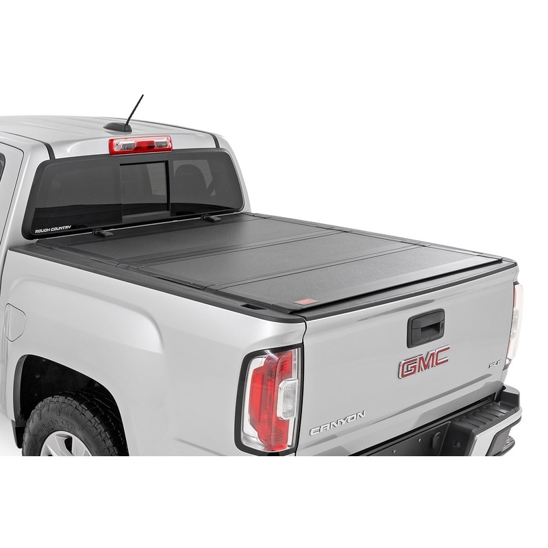 Rough Country | Hard Tri-Fold Flip Up Bed Cover | 6′ Bed | Chevy/GMC Canyon/Colorado (15-26) | 49120600