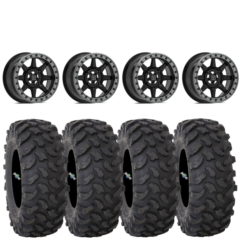 Valor Offroad V13 Satin Black Beadlock on System 3 XTR370 | 5/4.5
