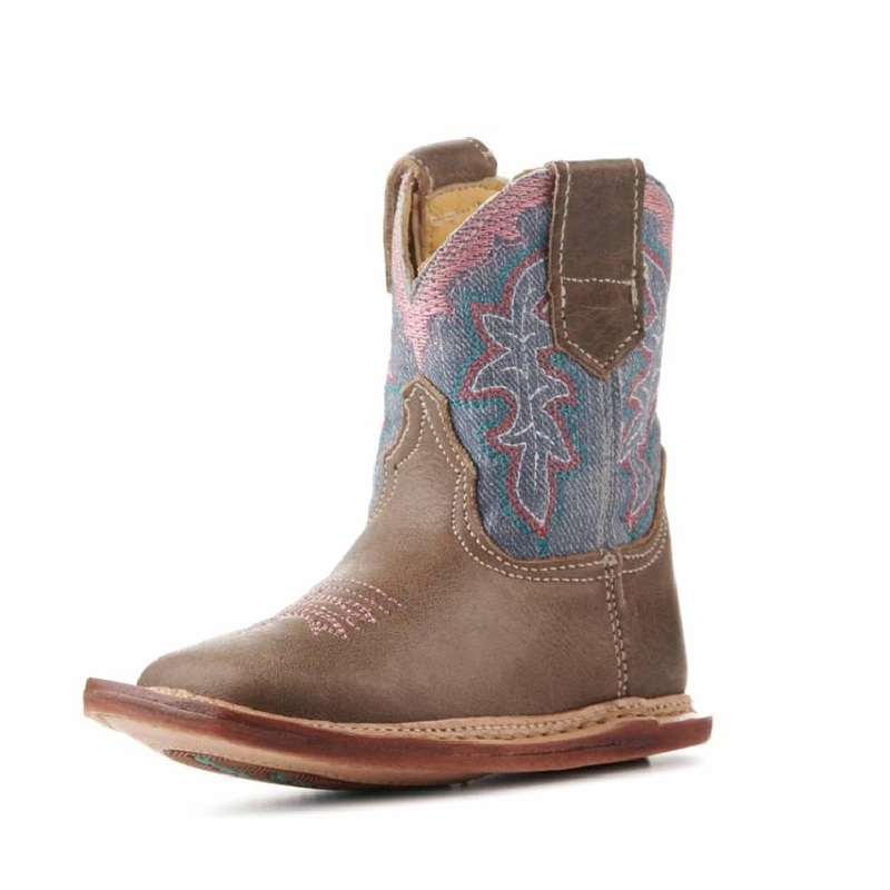 Roper Infant Cowbabies Oiled Brown Leather Boot