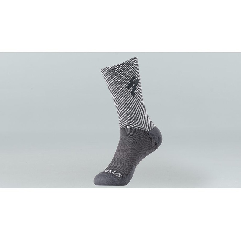 Specialized Soft Air Tall Sock Slate/Dove Grey Stripe L
