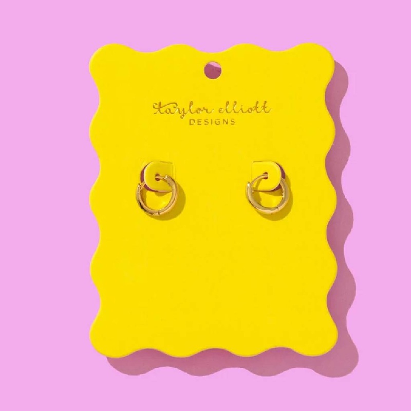 Julia Small Gold Hoop Huggie Earrings