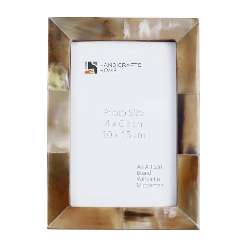 Horn Inlay Frame 4×6 – Essence White