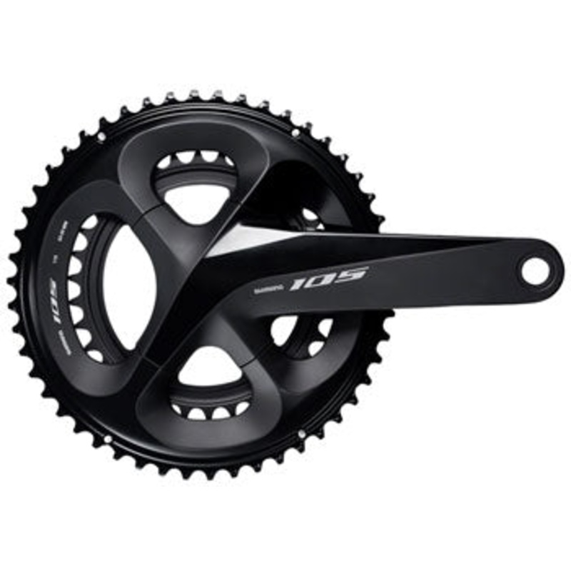 Shimano 105 FC-R7000 Crankset – 175mm, 11-Speed, 53/39t, 110 BCD, Hollowtech II Spindle Interface, Black