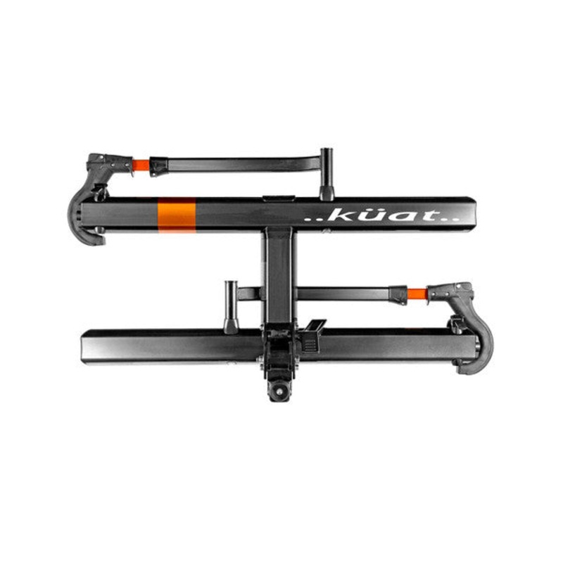 Kuat Sherpa 2.0 – 2″ – 2-Bike Rack – Gray Metallic and Orange Anodize