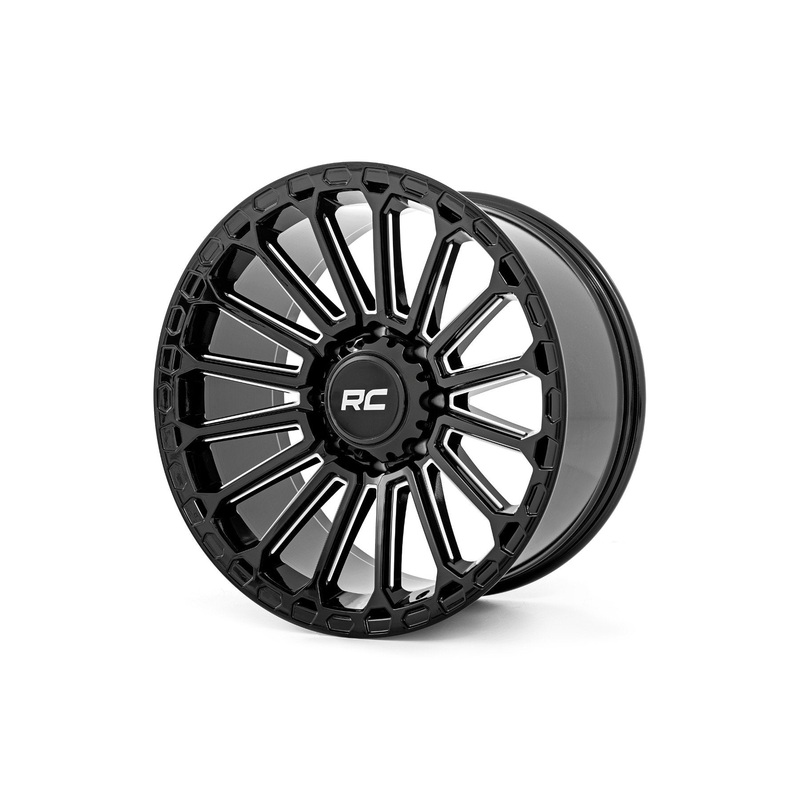 Rough Country | Rough Country 97 Series Wheel | One-Piece | Gloss Black | 17×9 | 5×5 | -12mm | 97170918