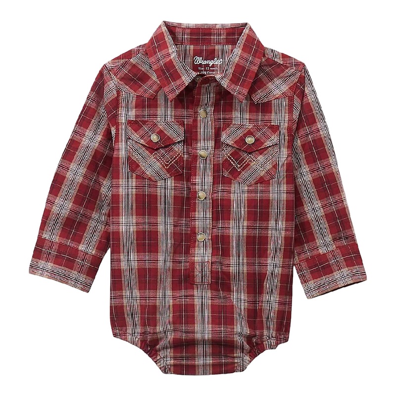 Wrangler Baby Boy’s Plaid Onesie