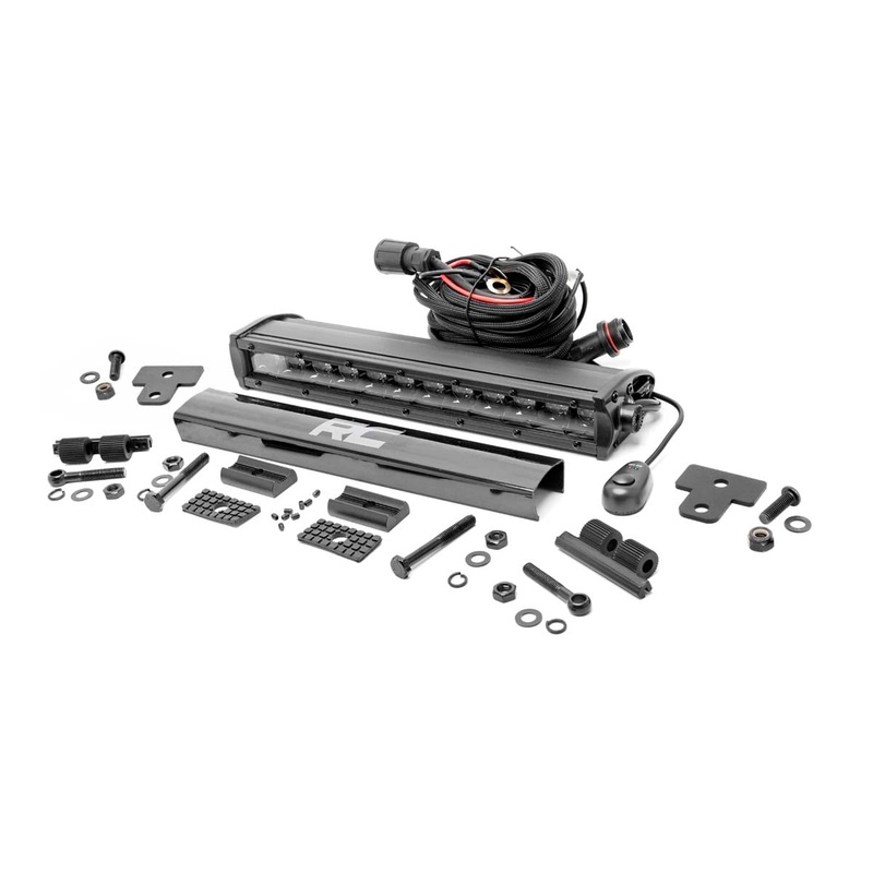 Rough Country | LED Light | Bumper Mount | 12″ Black Single Row | Can-Am Defender HD 8/HD 9/HD 10 | 97001