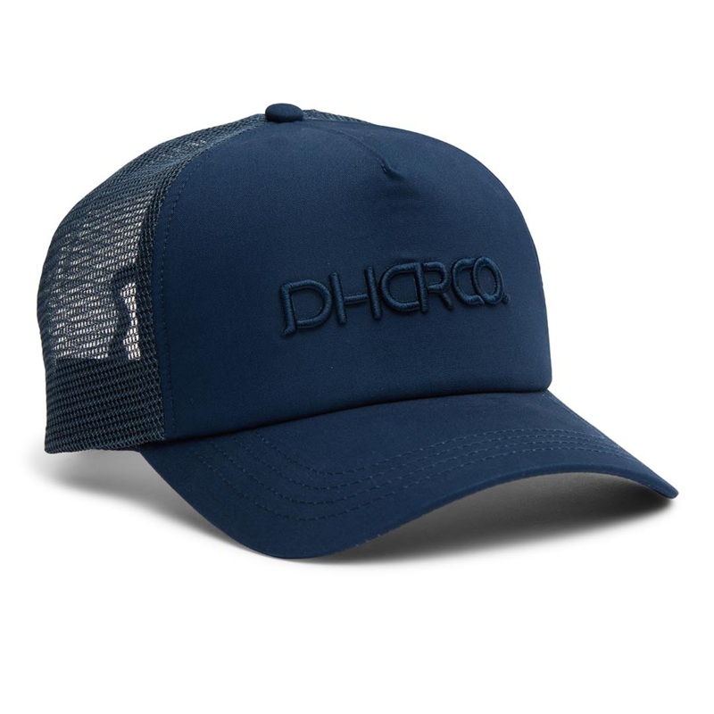 DHaRCO Curved Peak Trucker Hat – One Size Fits Most – Dark Blue