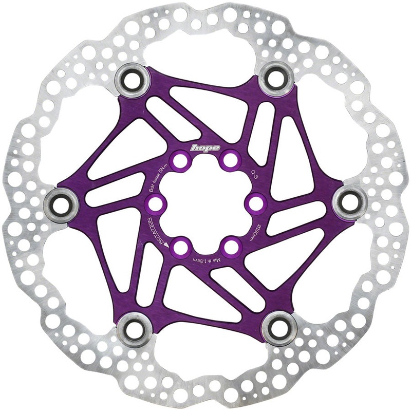 Hope Floating Disc Brake Rotor – 180mm, 6-Bolt, Purple