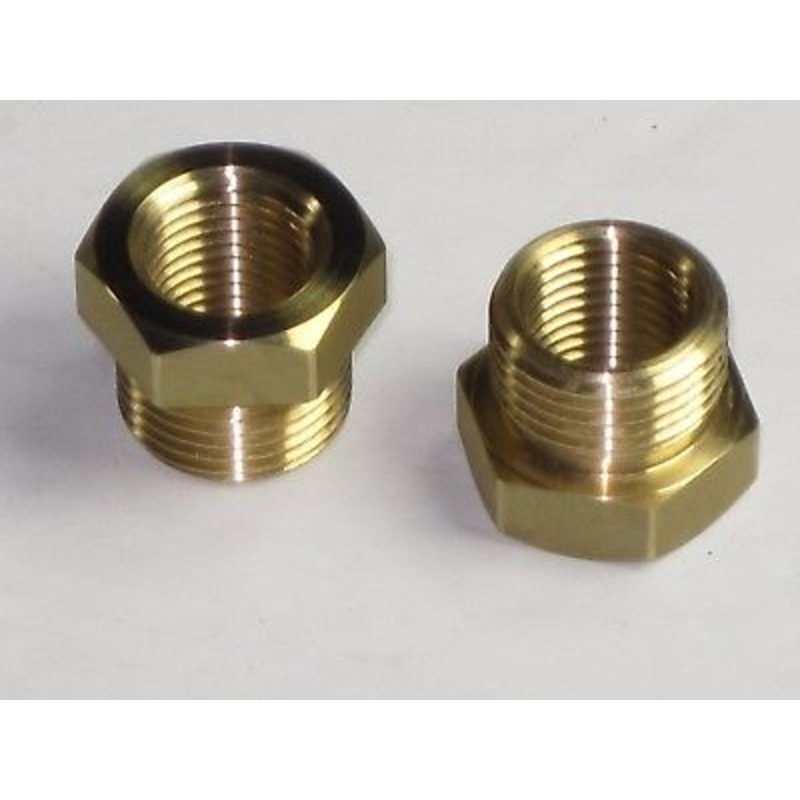 Petcock adapters 1/4″ to 3/8″ BSP BSA gas tank adapter set brass inserts