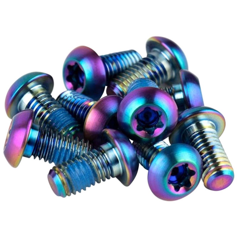 SRAM Titanium T25 Rotor Bolt Kit – Rainbow Set of 12