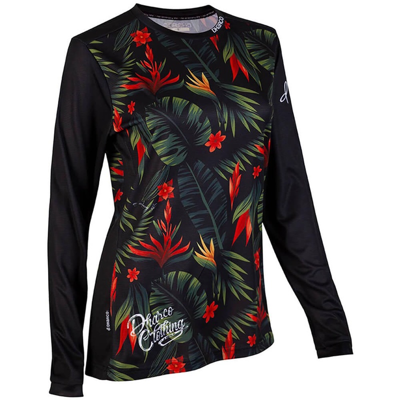 DHaRCO Women’s Long Sleeve Gravity Jersey – L – Tropical DH