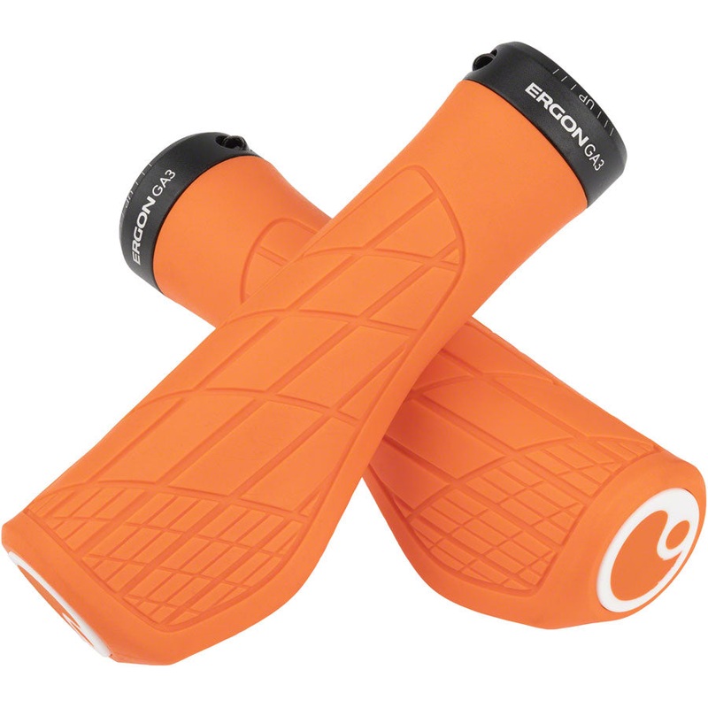 Ergon GA3 Grips – Juicy Orange, Lock-On, Large