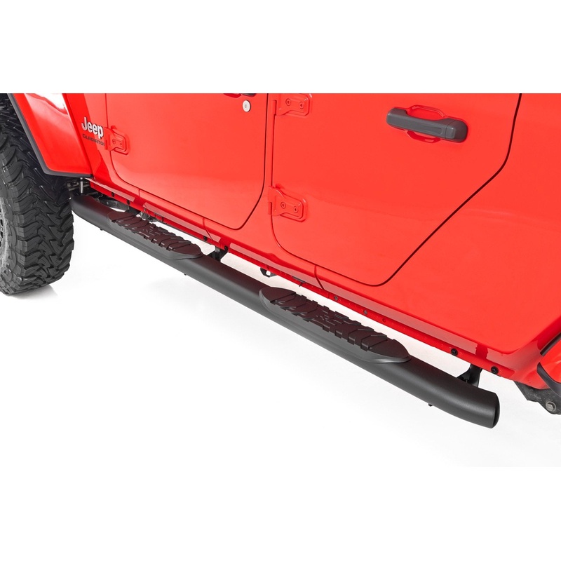 Rough Country | Oval Nerf Steps | Black | Jeep Gladiator JT 4WD (2020-2025) | 21015