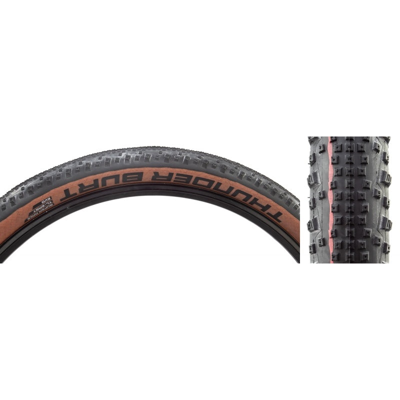 Schwalbe Thunder Burt Tire – 29 x 2.25 Tubeless Folding BLK/Transparent Evolution Super Race Addix Speed