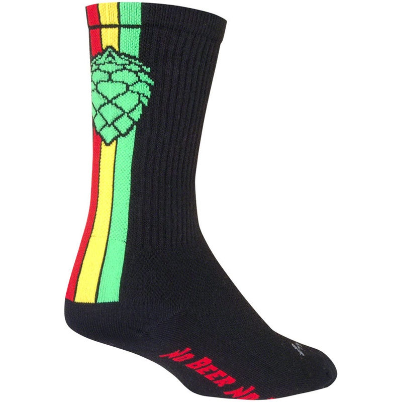 SockGuy Crew Hoppyness Socks – 6″ Black Small/Medium
