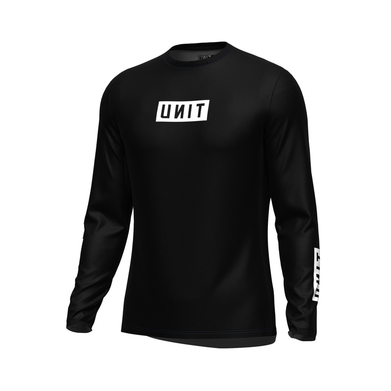 Unit Men’s Long Sleeve Jersey – L – Stack – Black