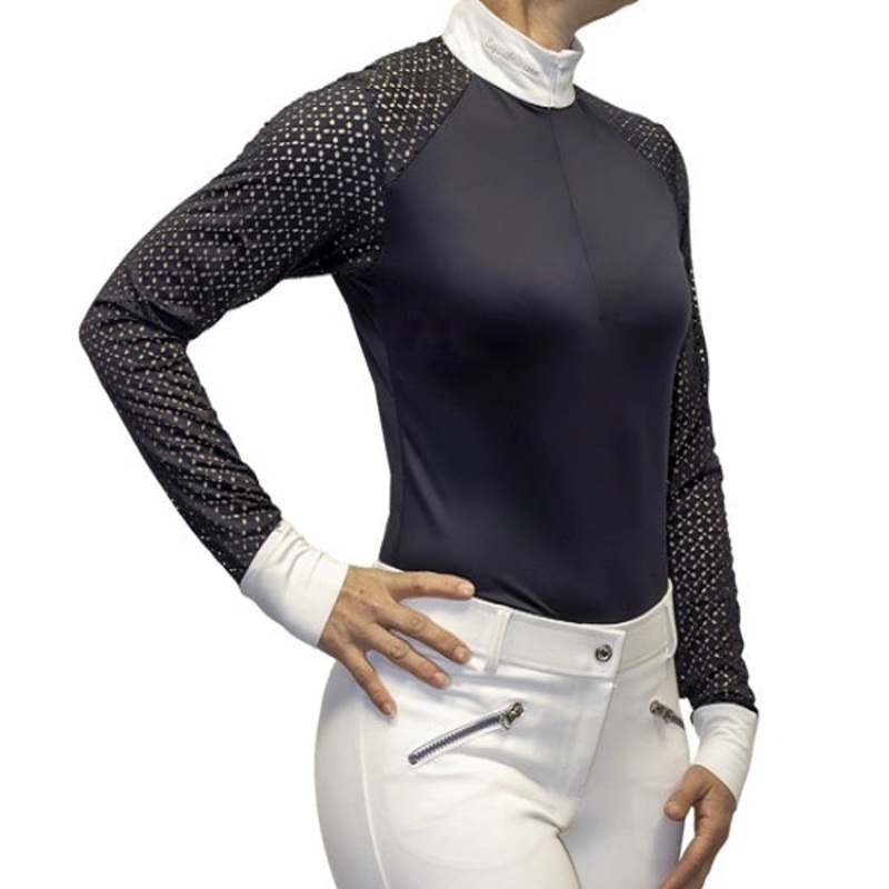 Equileisure laser sport shirt navy