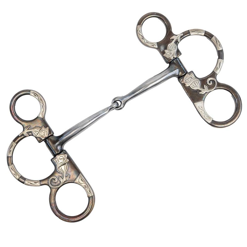 Cowboy Tack Big Rose Snaffle Bit
