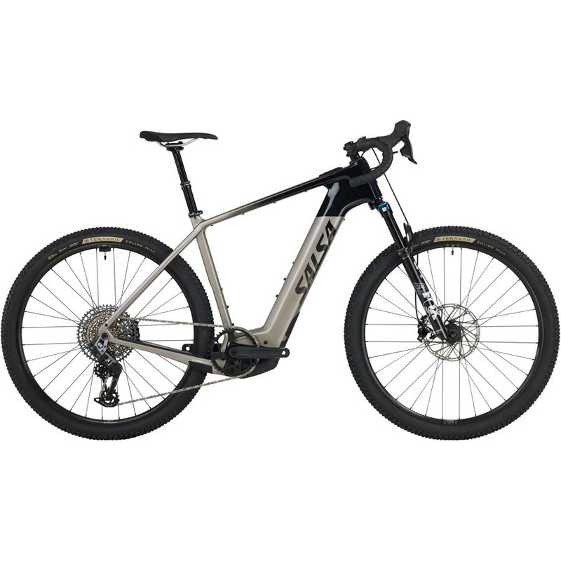Salsa Tributary C Rival GX AXS Transmission SUS Ebike – 29″ Carbon Charcoal/BLK X-Small