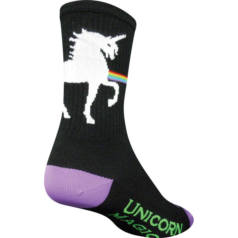 SockGuy Unicorn Express Sock: Black SM/MD