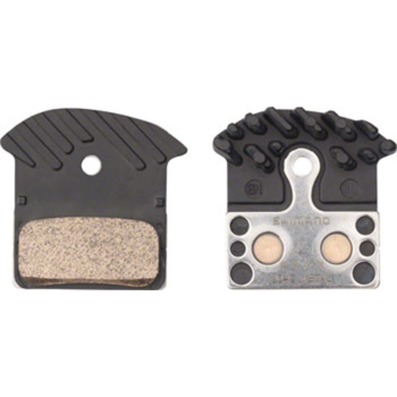 Shimano J04C-MF Disc Brake Pads and Springs – Metal Compound, Finned Alloy and Stainless Steel Back Plate, One Pair
