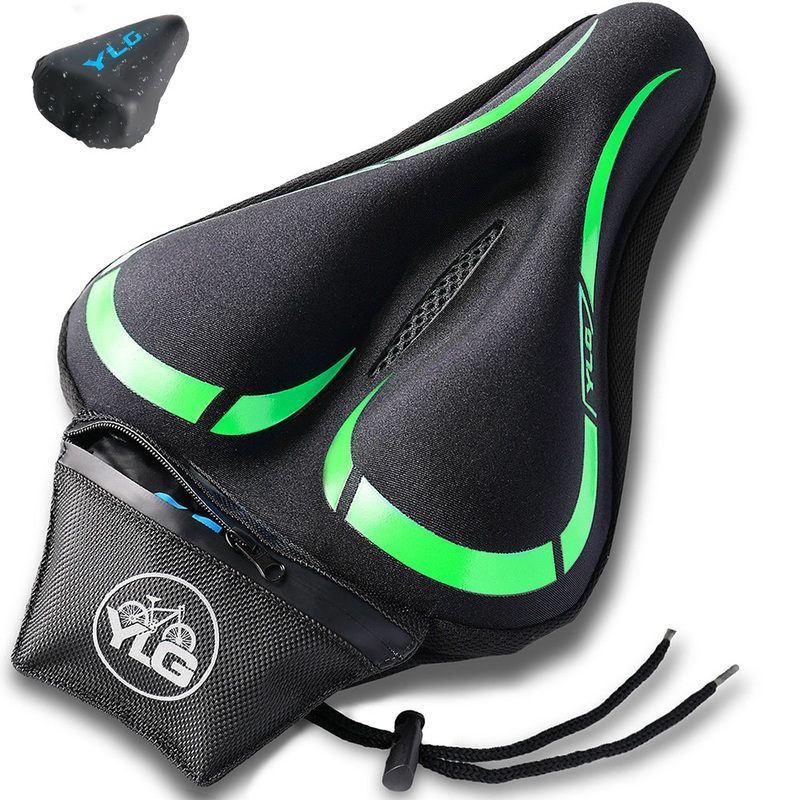 YC 6, YLG Green Memory Foam Bike seat Cover 11″ x 7″ Green