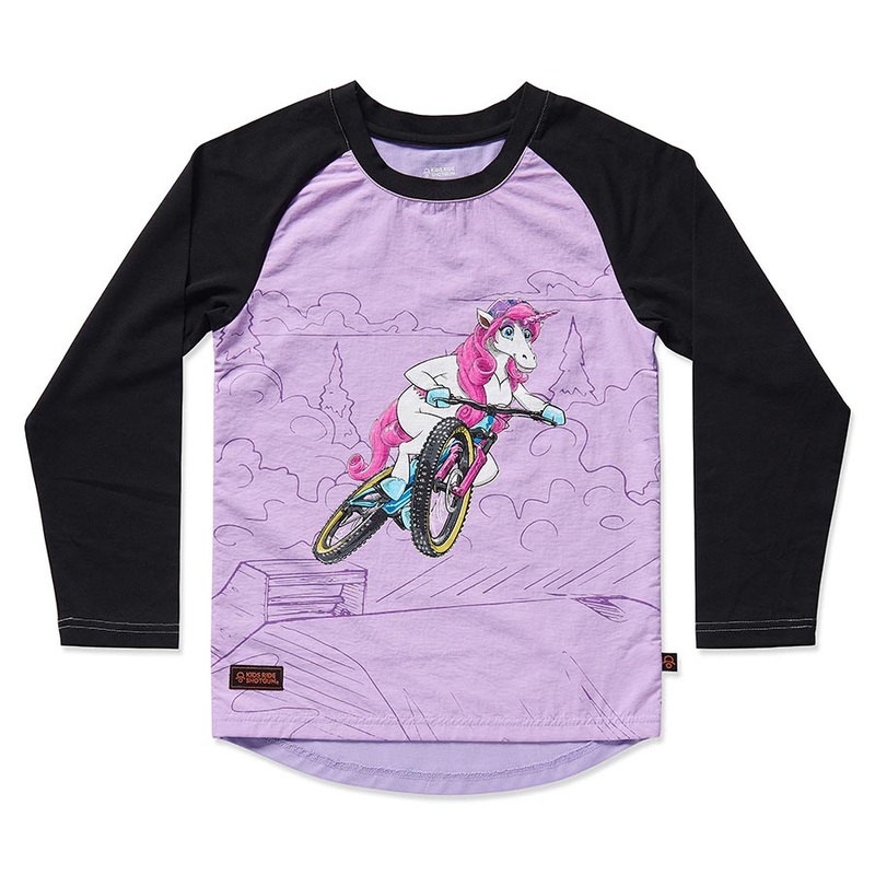 Kids Ride Shotgun Windproof MTB Kids Youth Jersey Unicorn L