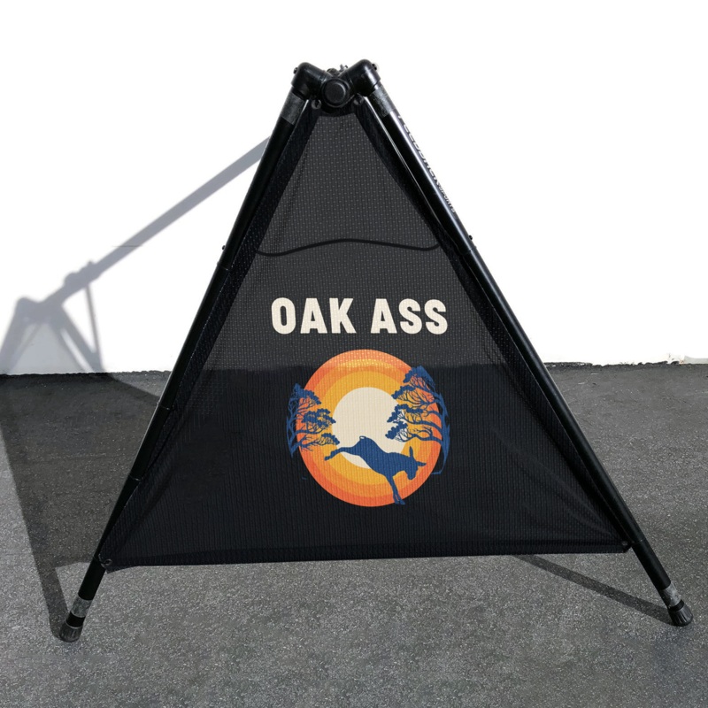 Oak Ass 2025 Bike Rack Banners (Set of 2 Mesh Banners)