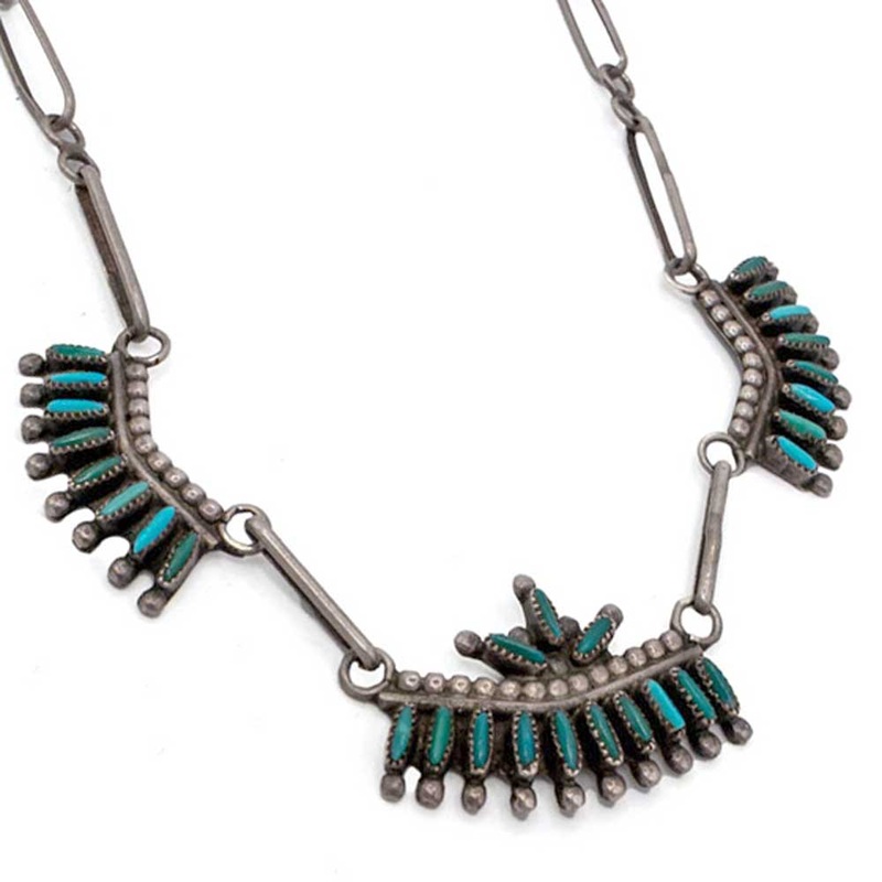 Peyote Bird Vintage Zuni Necklace