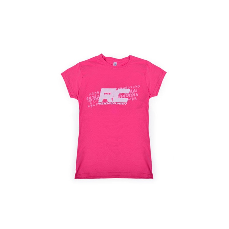 Rough Country | Rough Country T-Shirt | Women Fts Fit | Pink | Size L | 84069
