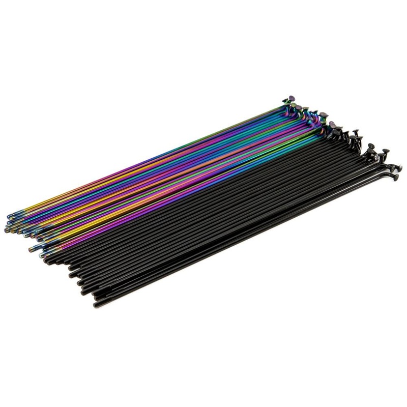 Source Stainless Spokes (40 Pack) – Rainbow/Black