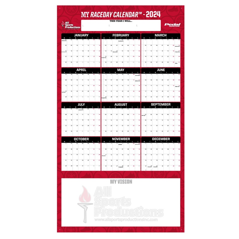 All Sports Productions 2024 GIANT MY RACEDAY CALENDAR