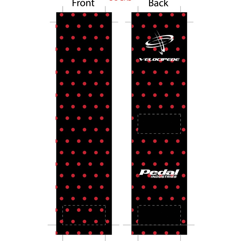 VELOCIPEDE BLACK SUBLIMATED SOCK – SHIPS IN ABOUT 4 WEEKS