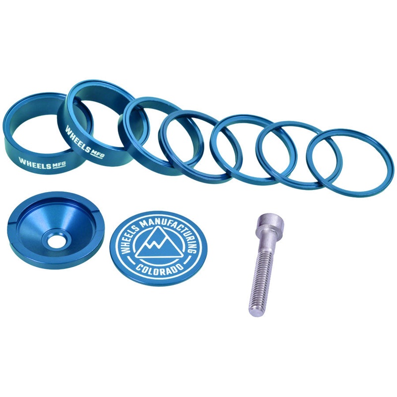 Wheels Manufacturing Pro StackRight Headset Spacer Kit – Teal