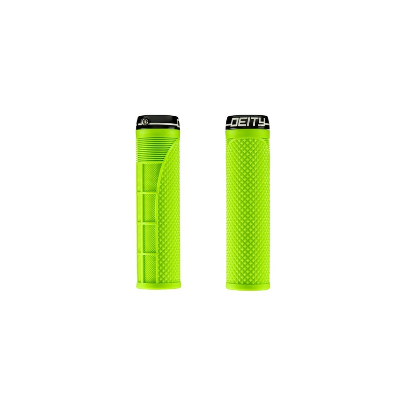 Deity Megattack Single Clamp Lock On Grips – Green