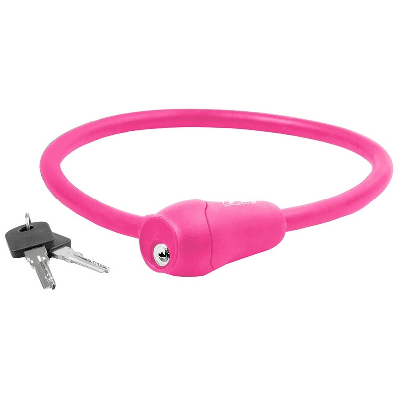 M-Wave S12.6 Silicone Cable lock Key 12mm 2′ Pink