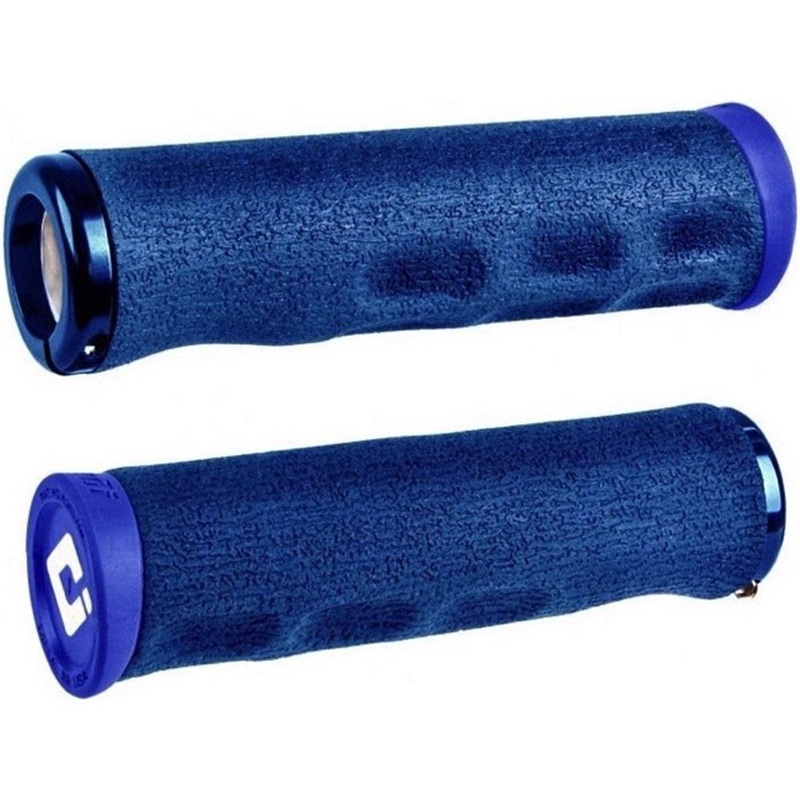 ODI F-1 Dread Lock On Grips – Blue With Blue Clamps – Single Lock On Grips