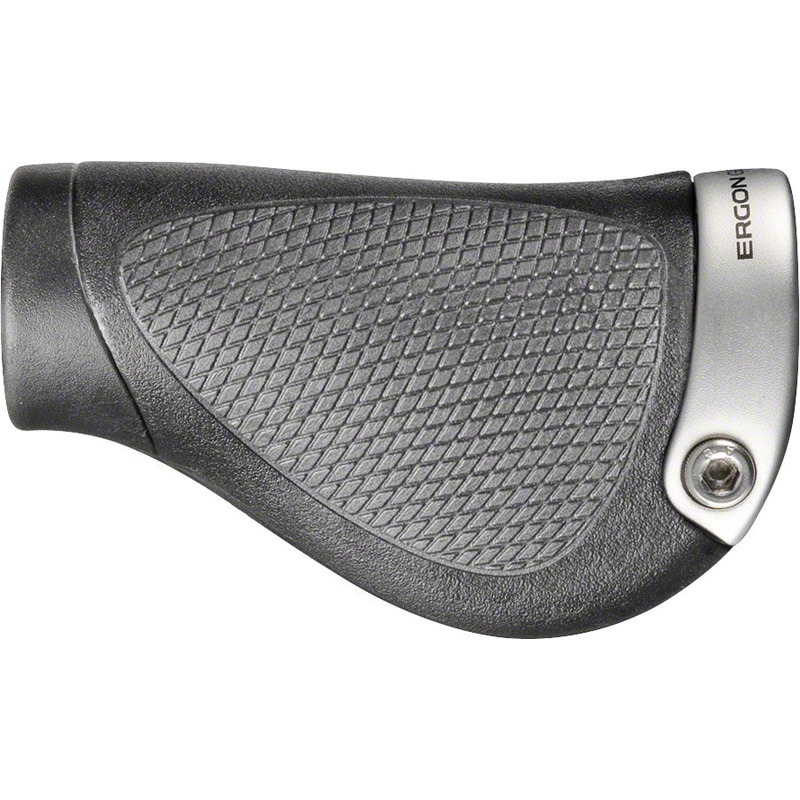Ergon GP1-L Gripshift Grips: Large, Black/Gray