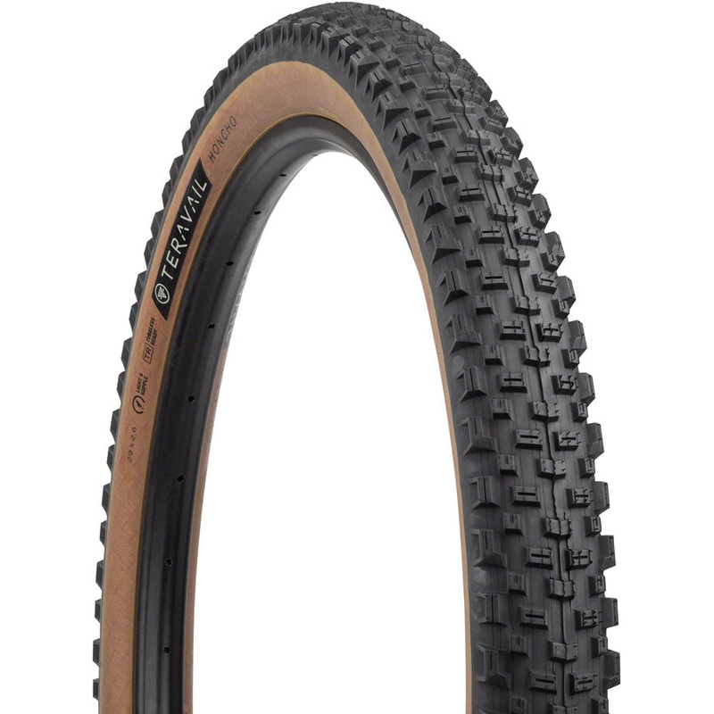 Teravail Honcho Tire – 29 x 2.6, Tubeless, Folding, Tan, Light and Supple, Grip Compound