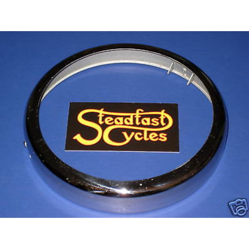 Headlight bucket chrome RIM replaces Lucas 5 3/4″ Bezel 99-0691 UK Made 534343