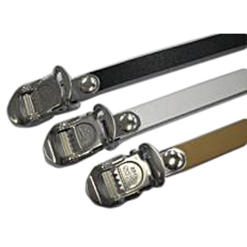 Leather Toe Straps 420mm Long Black