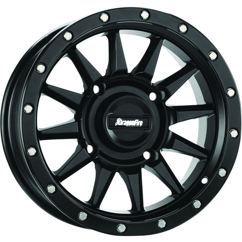 DragonFire Racing Echo Wheel 15X7 4/137 +10 Machined Black