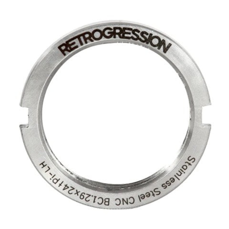 Retrogression stainless steel track lockring