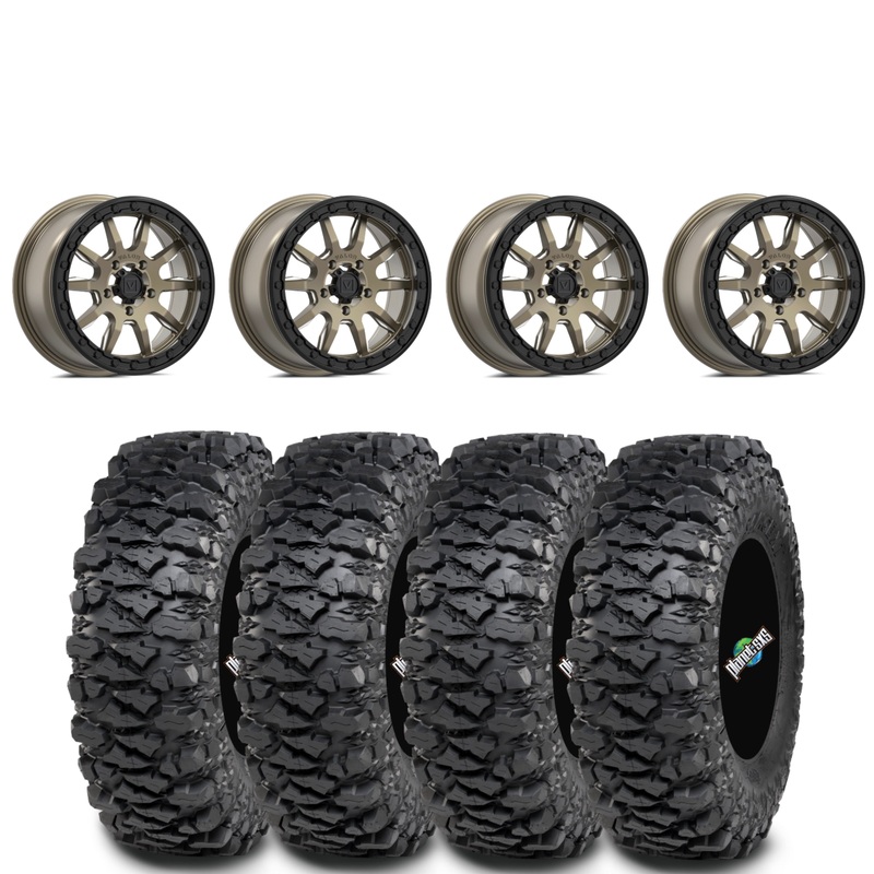 Valor Offroad V15 Satin Bronze beadlock on ITP Savage XT | 5/4.5