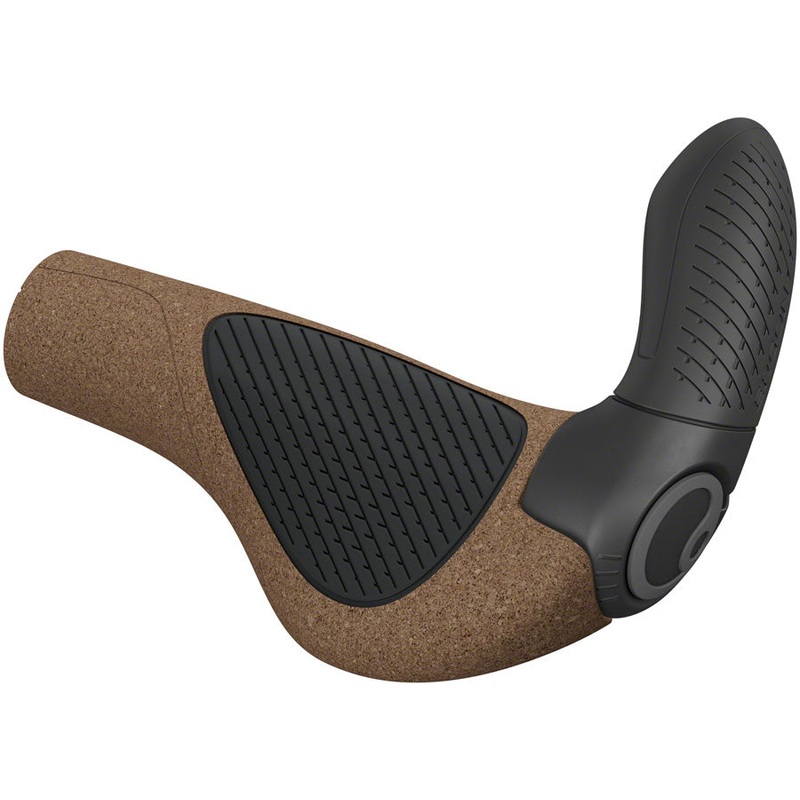 Ergon GP3 Evo BioKork Grips – Lock-On, Large, Black/Tan